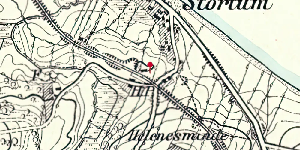 Historisk kort over Styrtom Stationskro
