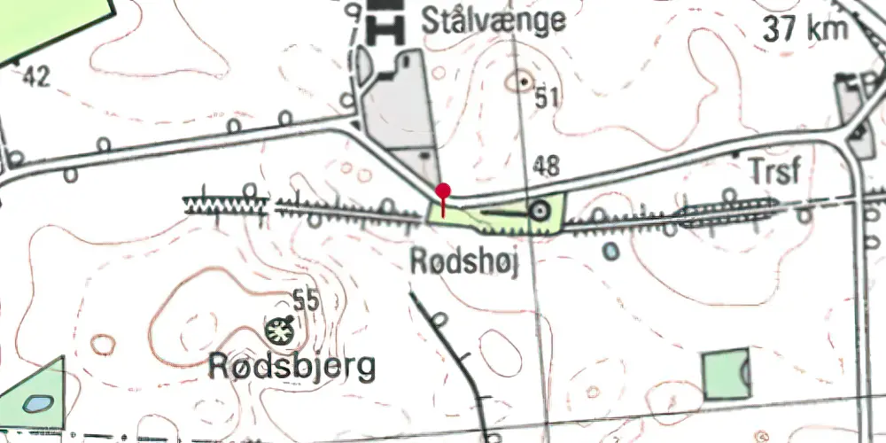 Historisk kort over Staalvænge Gaard Sidespor Historisk kort over Staalvænge Gaard Sidespor