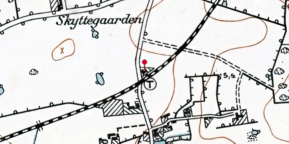 Historisk kort over Sundsmark Station Historisk kort over Sundsmark Station