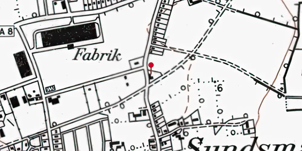 Historisk kort over Sundsmark Station Historisk kort over Sundsmark Station