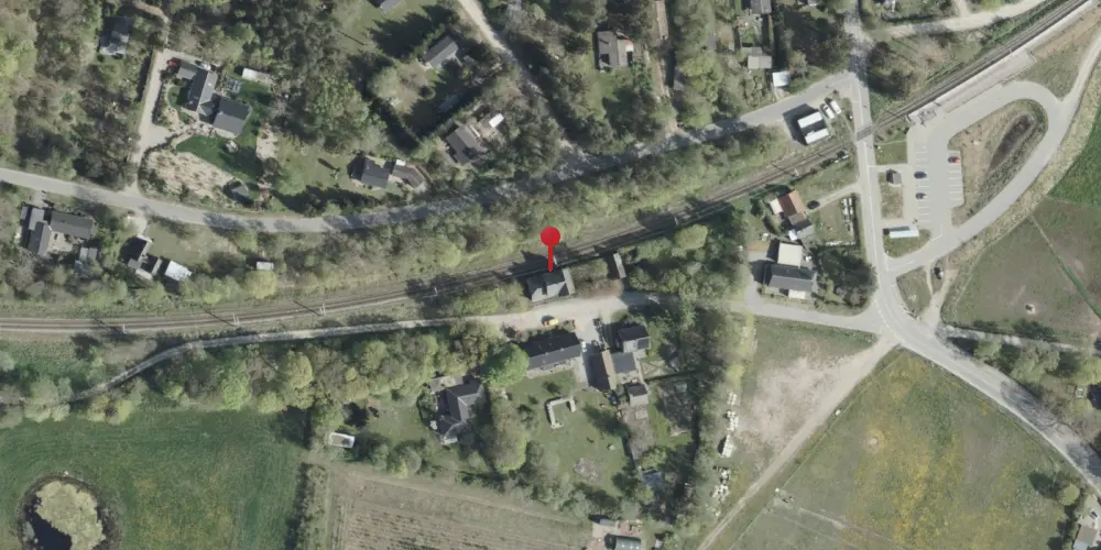 Historisk kort over Thorsager Station [1877-1971]