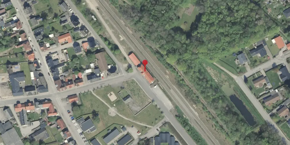Historisk kort over Fårup Station
