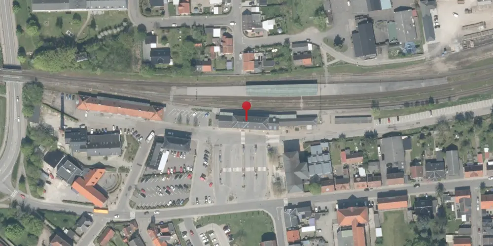 Historisk kort over Maribo Station Historisk kort over Maribo Station