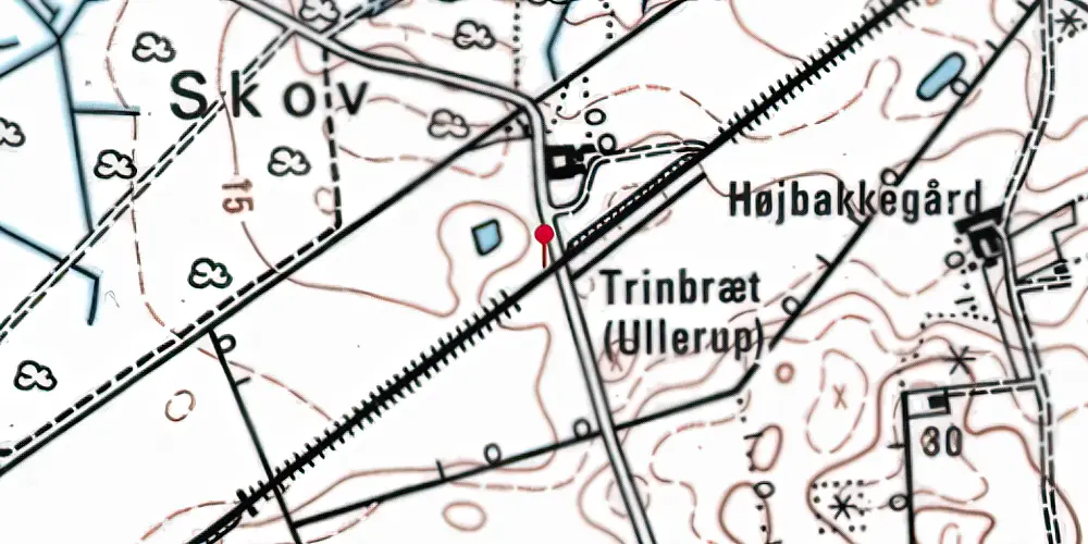Historisk kort over Ullerup Trinbræt Historisk kort over Ullerup Trinbræt