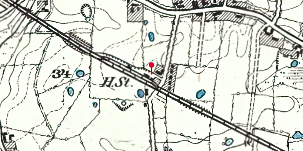 Historisk kort over Vester Sottrup Station Historisk kort over Vester Sottrup Station