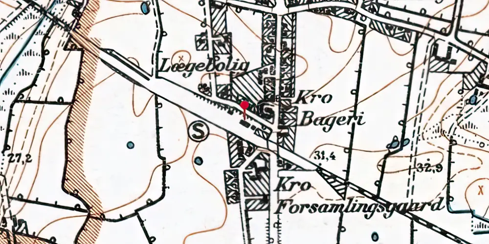 Historisk kort over Vester Sottrup Station Historisk kort over Vester Sottrup Station