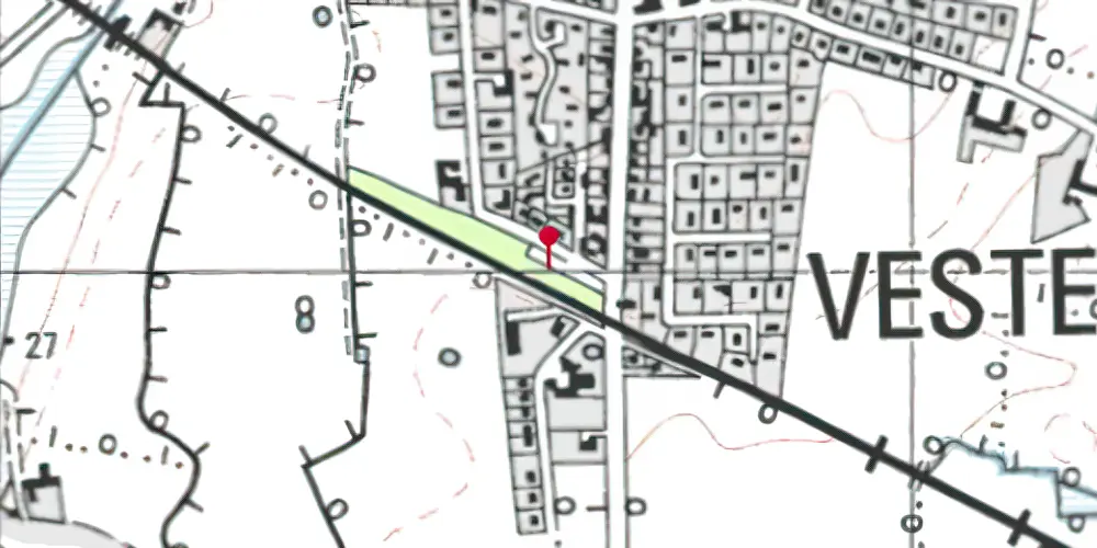 Historisk kort over Vester Sottrup Station Historisk kort over Vester Sottrup Station