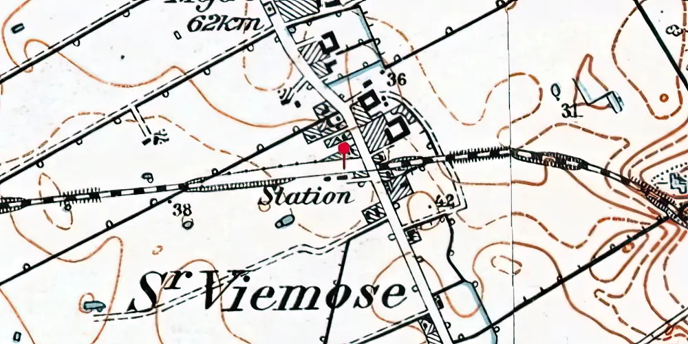 Historisk kort over Viemose Station Historisk kort over Viemose Station