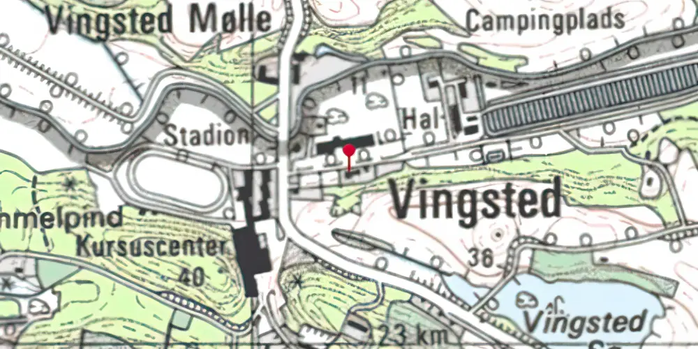 Historisk kort over Vingsted Mølle Holdeplads Historisk kort over Vingsted Mølle Holdeplads
