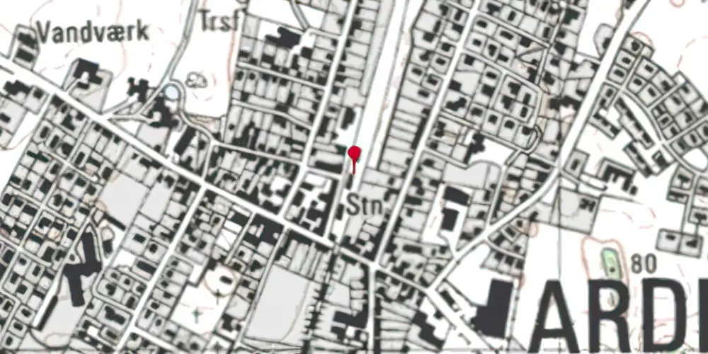 Historisk kort over Arden Station Historisk kort over Arden Station