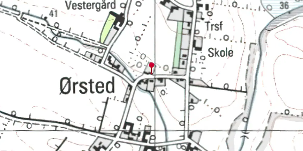 Historisk kort over Sønder Ørsted Station Historisk kort over Sønder Ørsted Station