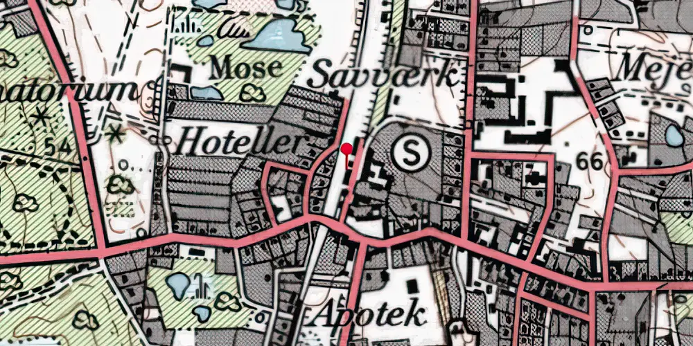 Historisk kort over Skørping Station Historisk kort over Skørping Station