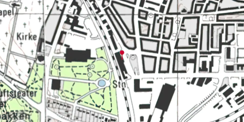 Historisk kort over Aalborg Station Historisk kort over Aalborg Station