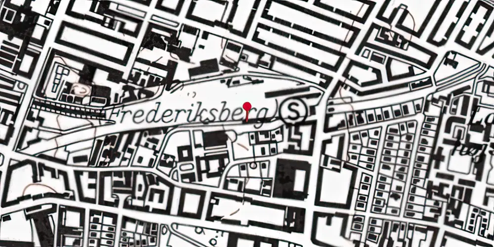 Historisk kort over Frederiksberg Station