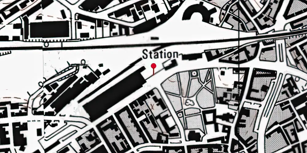 Historisk kort over Odense Banegård [1885-1914]