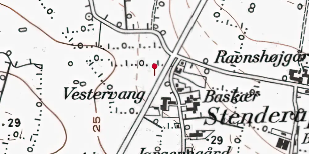Historisk kort over Stenderup (Sønderjylland) Trinbræt Historisk kort over Stenderup (Sønderjylland) Trinbræt