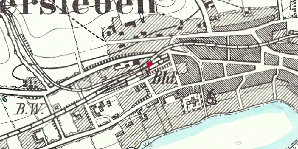 Historisk kort over Haderslev Vestbanegård Historisk kort over Haderslev Vestbanegård