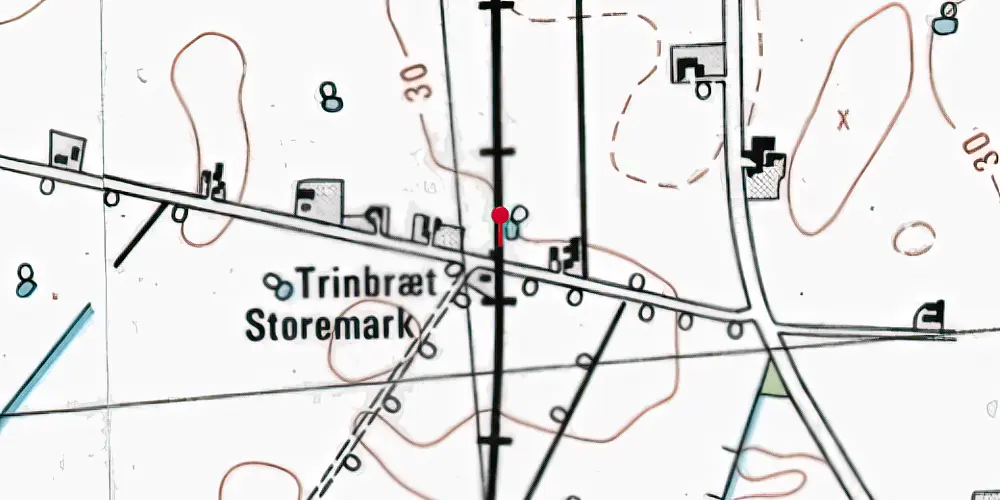 Historisk kort over Storemark Trinbræt Historisk kort over Storemark Trinbræt
