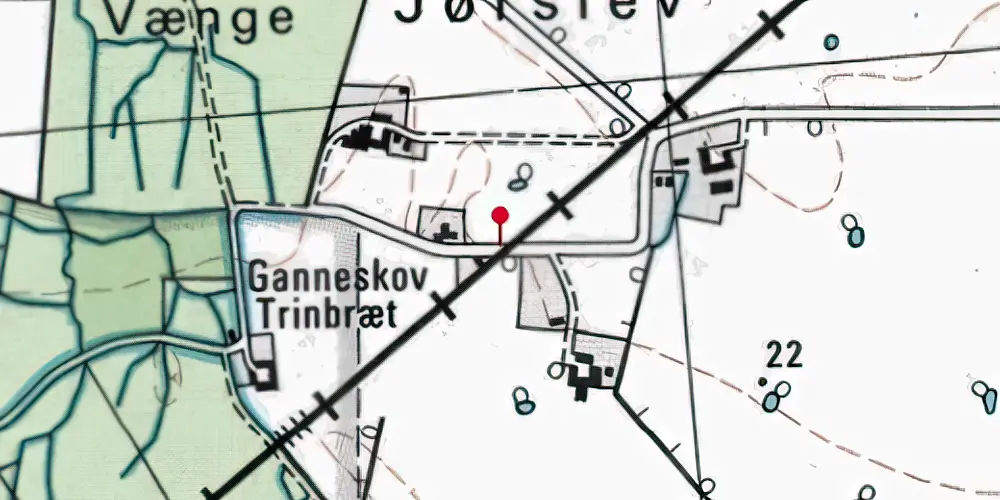 Historisk kort over Ganneskov Trinbræt Historisk kort over Ganneskov Trinbræt