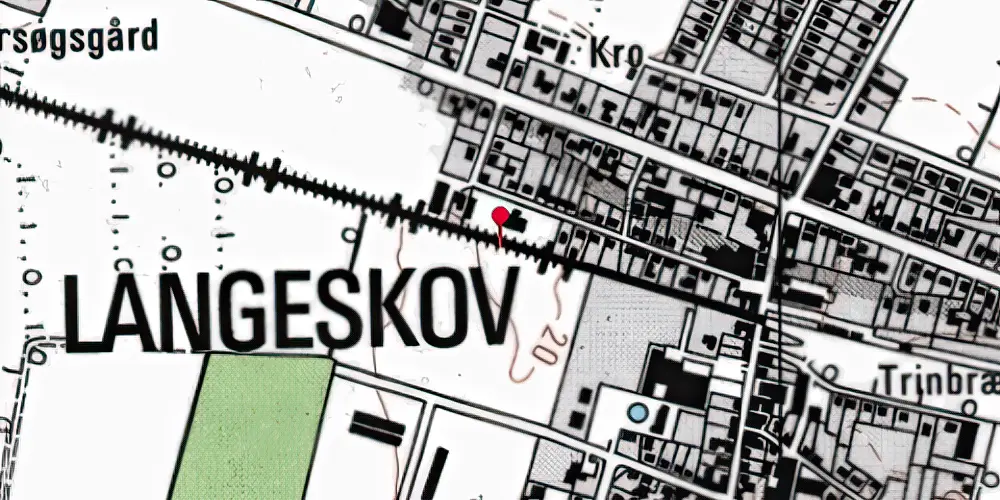 Historisk kort over Langeskov Trinbræt Historisk kort over Langeskov Trinbræt