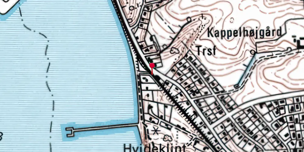 Historisk kort over Bjørnehoved Trinbræt