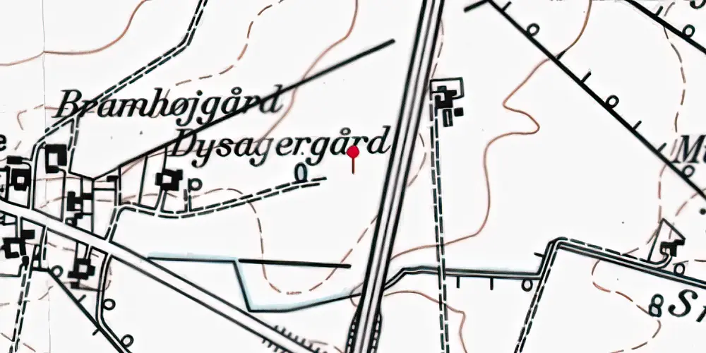 Historisk kort over Køge Nord Trinbræt