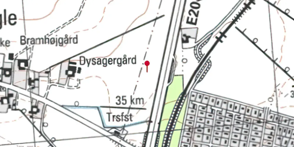 Historisk kort over Køge Nord Trinbræt