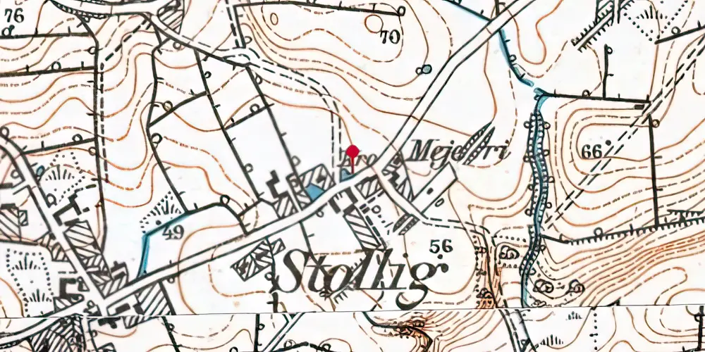 Historisk kort over Stollig Stationskro Historisk kort over Stollig Stationskro