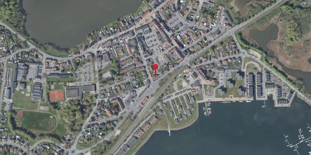 Historisk kort over Gråsten Amtsbanegård Historisk kort over Gråsten Amtsbanegård
