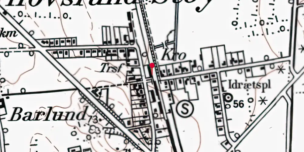 Historisk kort over Hovslund Stationsby Amtsbanegård Historisk kort over Hovslund Stationsby Amtsbanegård