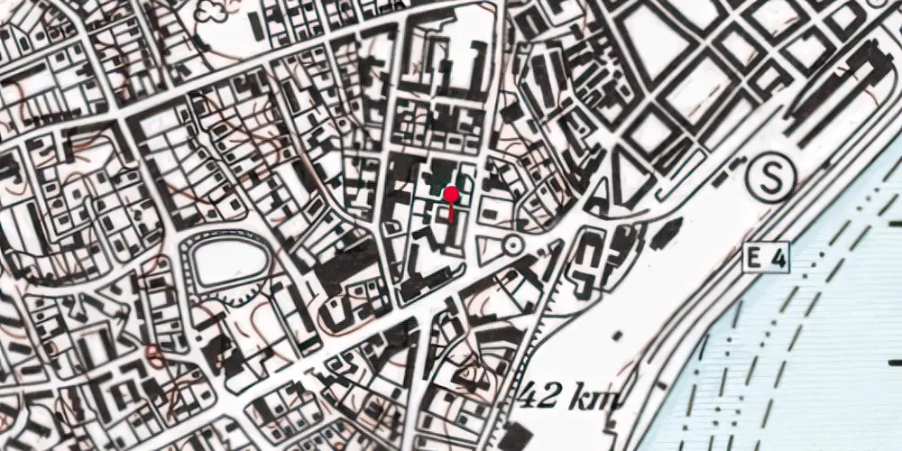 Historisk kort over Helsingør Banegård [1864-1891]