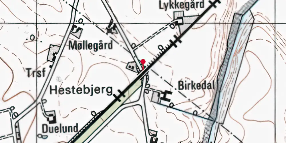 Historisk kort over Eriknauer Trinbræt Historisk kort over Eriknauer Trinbræt