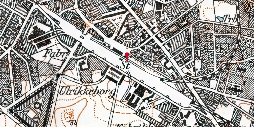 Historisk kort over Lyngby Station Historisk kort over Lyngby Station