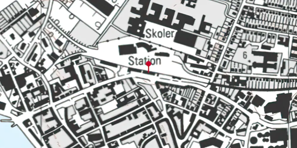 Historisk kort over Nakskov Station [1874-1925]