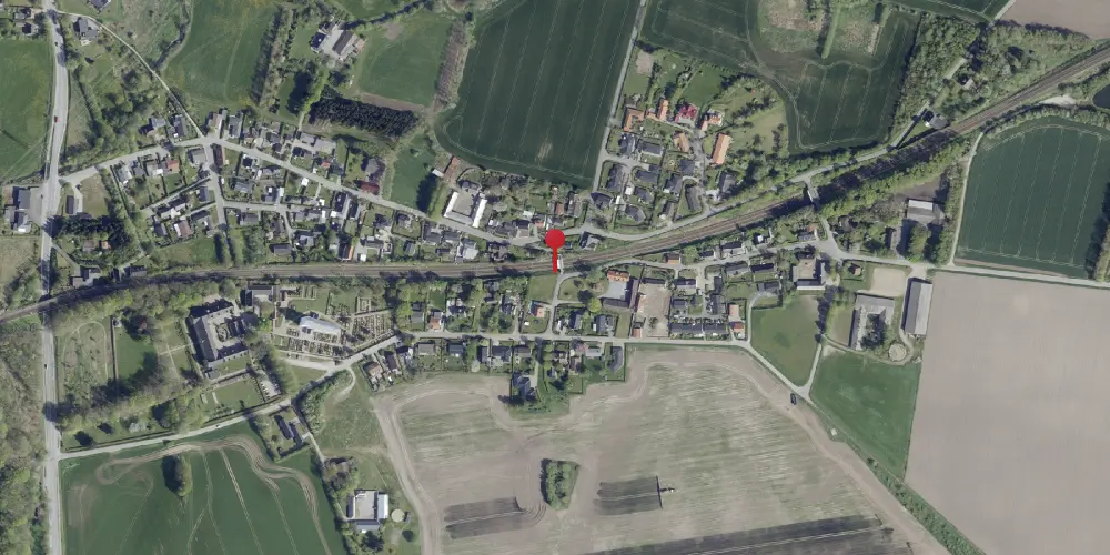Historisk kort over Hansted Trinbræt