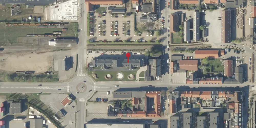 Historisk kort over Fredericia Station [1866-1869]