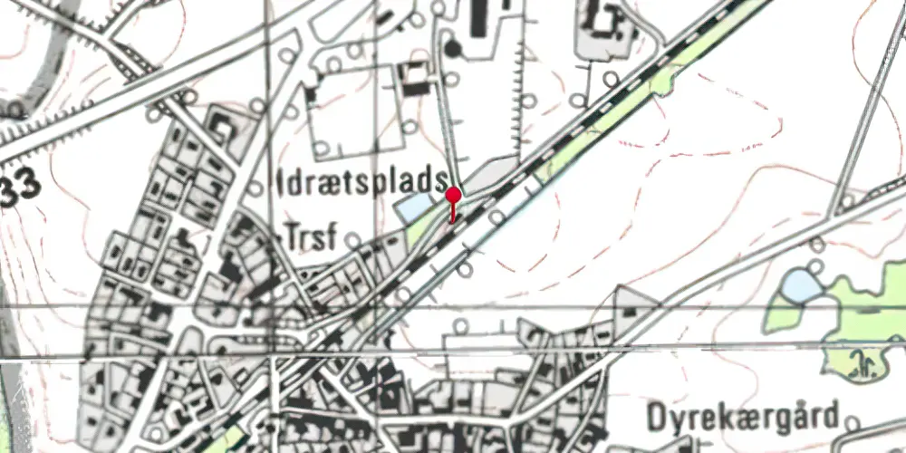 Historisk kort over Tvingstrup Station Historisk kort over Tvingstrup Station