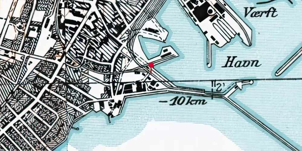 Historisk kort over Frederikshavn Havnestation [1891-1960]