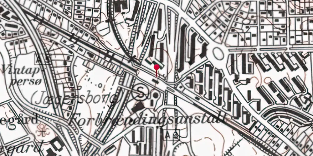 Historisk kort over Jægersborg Lokalbane Station Historisk kort over Jægersborg Lokalbane Station