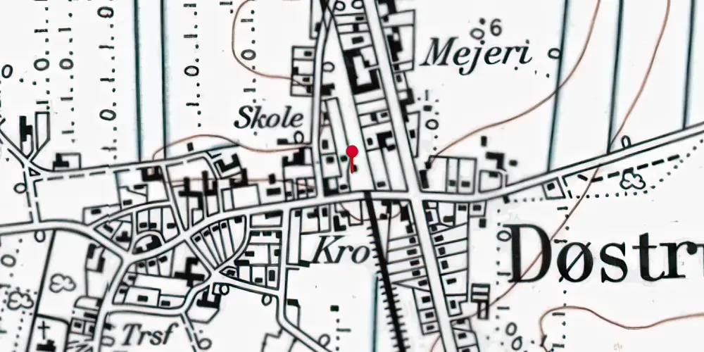 Historisk kort over Døstrup (Sønderjylland) Trinbræt Historisk kort over Døstrup (Sønderjylland) Trinbræt