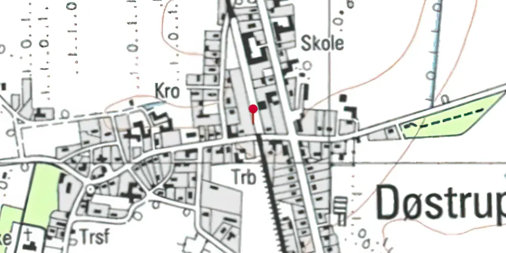 Historisk kort over Døstrup (Sønderjylland) Trinbræt Historisk kort over Døstrup (Sønderjylland) Trinbræt
