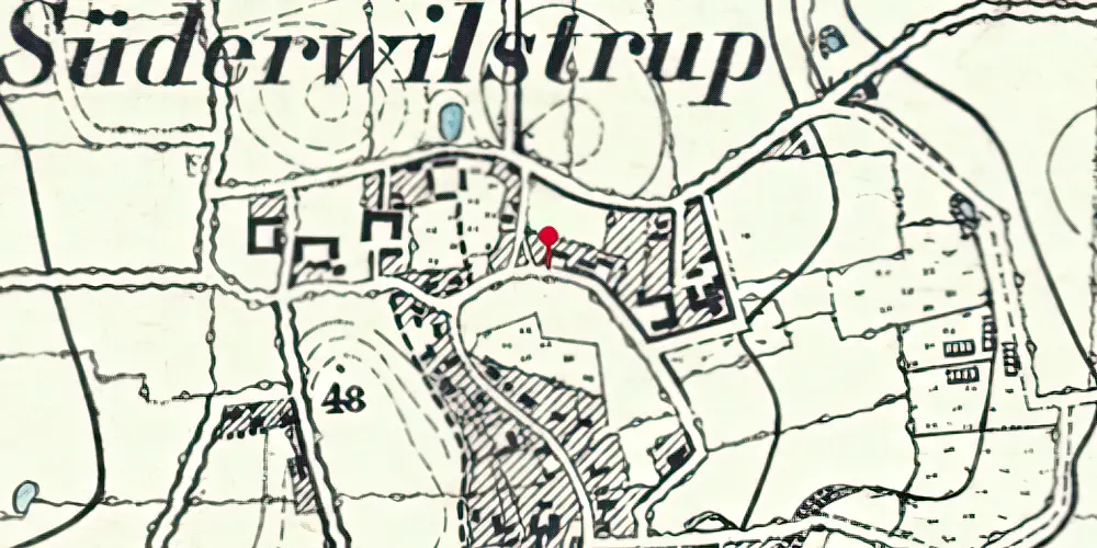 Historisk kort over Sønder Vilstrup Station Historisk kort over Sønder Vilstrup Station