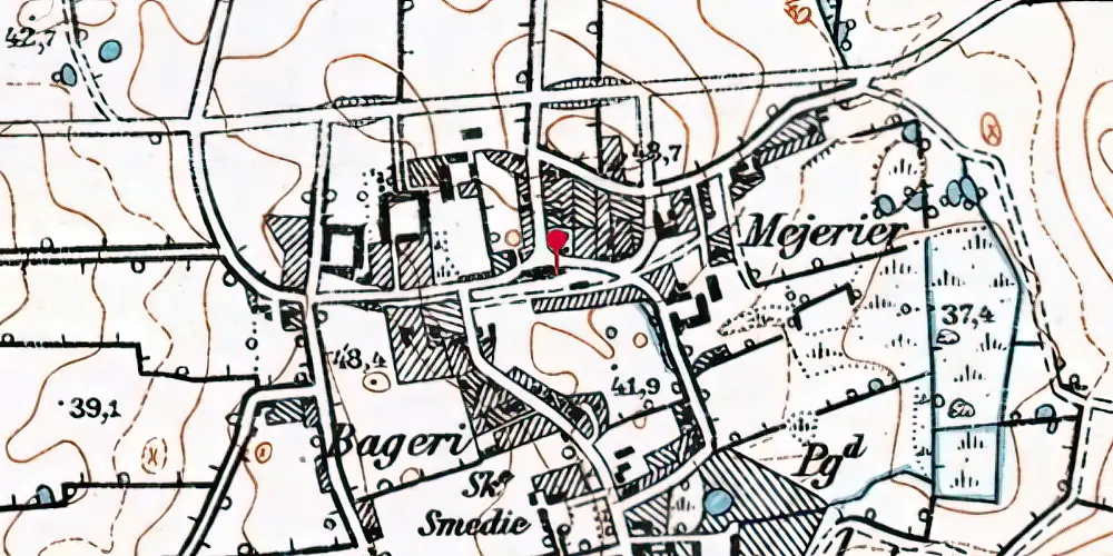 Historisk kort over Sønder Vilstrup Station Historisk kort over Sønder Vilstrup Station