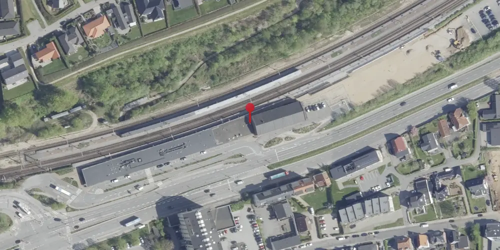 Historisk kort over Skanderborg Station