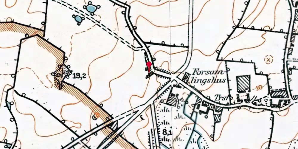 Historisk kort over Hyrup Station Historisk kort over Hyrup Station
