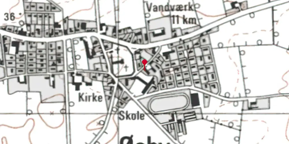 Historisk kort over Øsby Station Historisk kort over Øsby Station