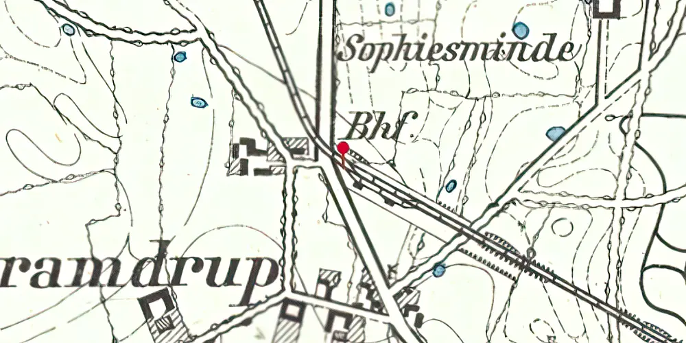Historisk kort over Sønder Bramdrup Station Historisk kort over Sønder Bramdrup Station
