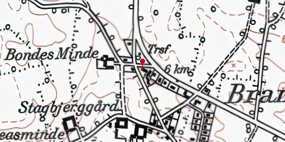 Historisk kort over Sønder Bramdrup Station Historisk kort over Sønder Bramdrup Station
