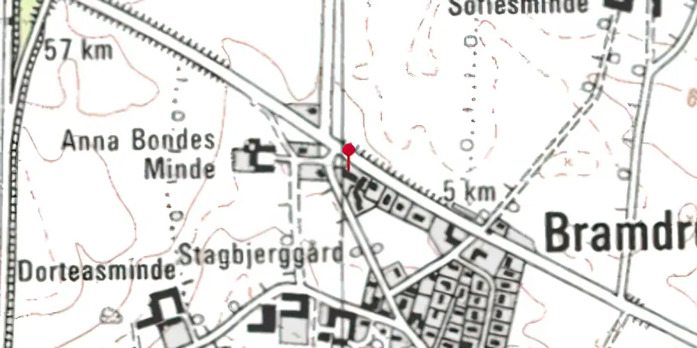 Historisk kort over Sønder Bramdrup Station Historisk kort over Sønder Bramdrup Station