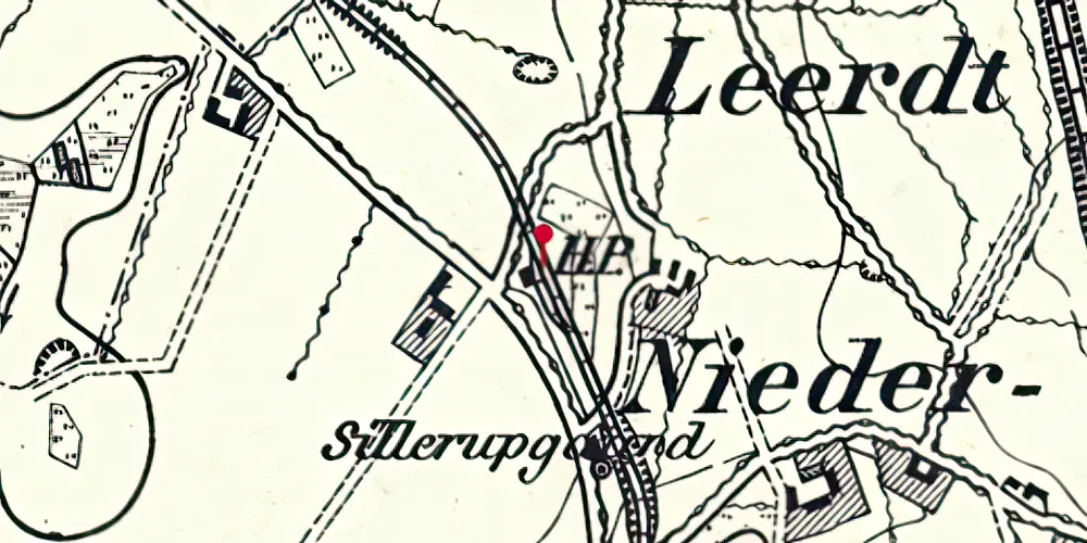 Historisk kort over Lerte Station Historisk kort over Lerte Station
